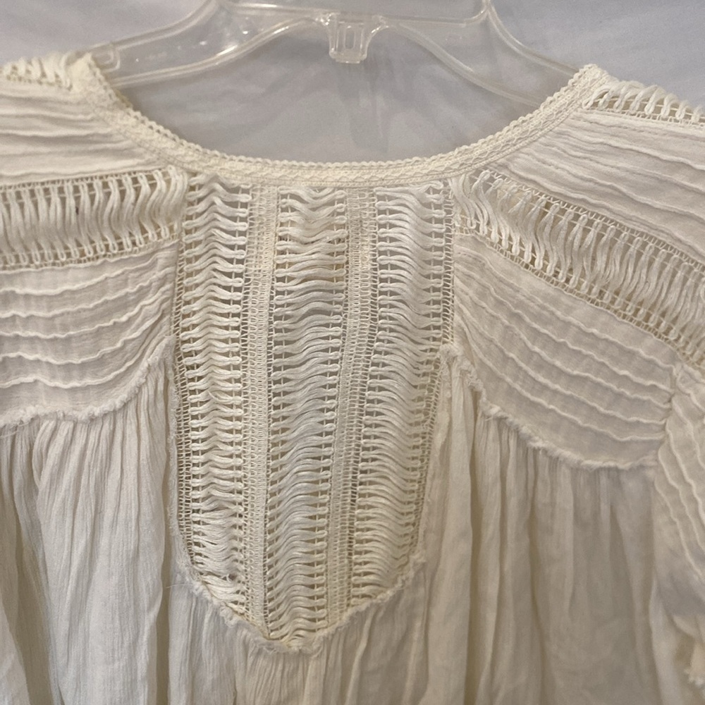 Denim & supply ralph lauren boho white cream shirt blouse medium $125 - Picture 6 of 6